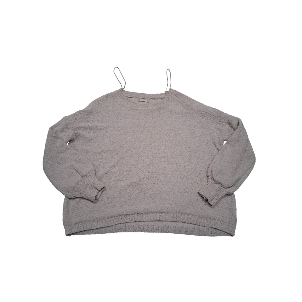 Altar'd State Women Popcorn Knit Sweater Cream Oversized Pullover M/L